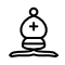 wB chess piece - bishop white